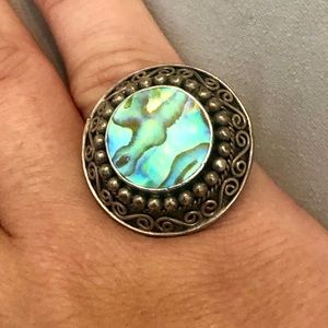 Abalone shell ring
